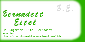 bernadett eitel business card